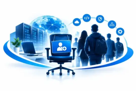 4 نفر جویای کار بهمراه یک صندلی