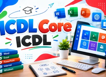 لوگو دوره ICDL Core با رنگ مختلف