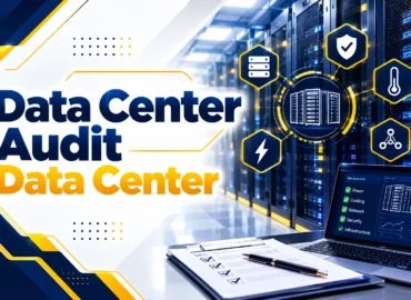 لوگو دوره Data Center Audit با رنگ مختلف