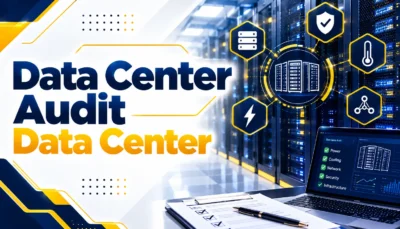 لوگو دوره Data Center Audit با رنگ مختلف