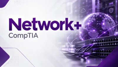 لوگو دوره +Network با رنگ بنفش