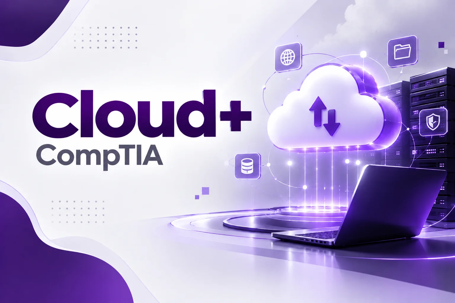 لوگو دوره +Cloud با رنگ بنفش