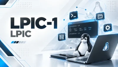 لوگو دوره LPIC-1 با رنگ بنفش