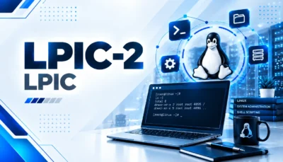 لوگو دوره LPIC-2 با رنگ بنفش